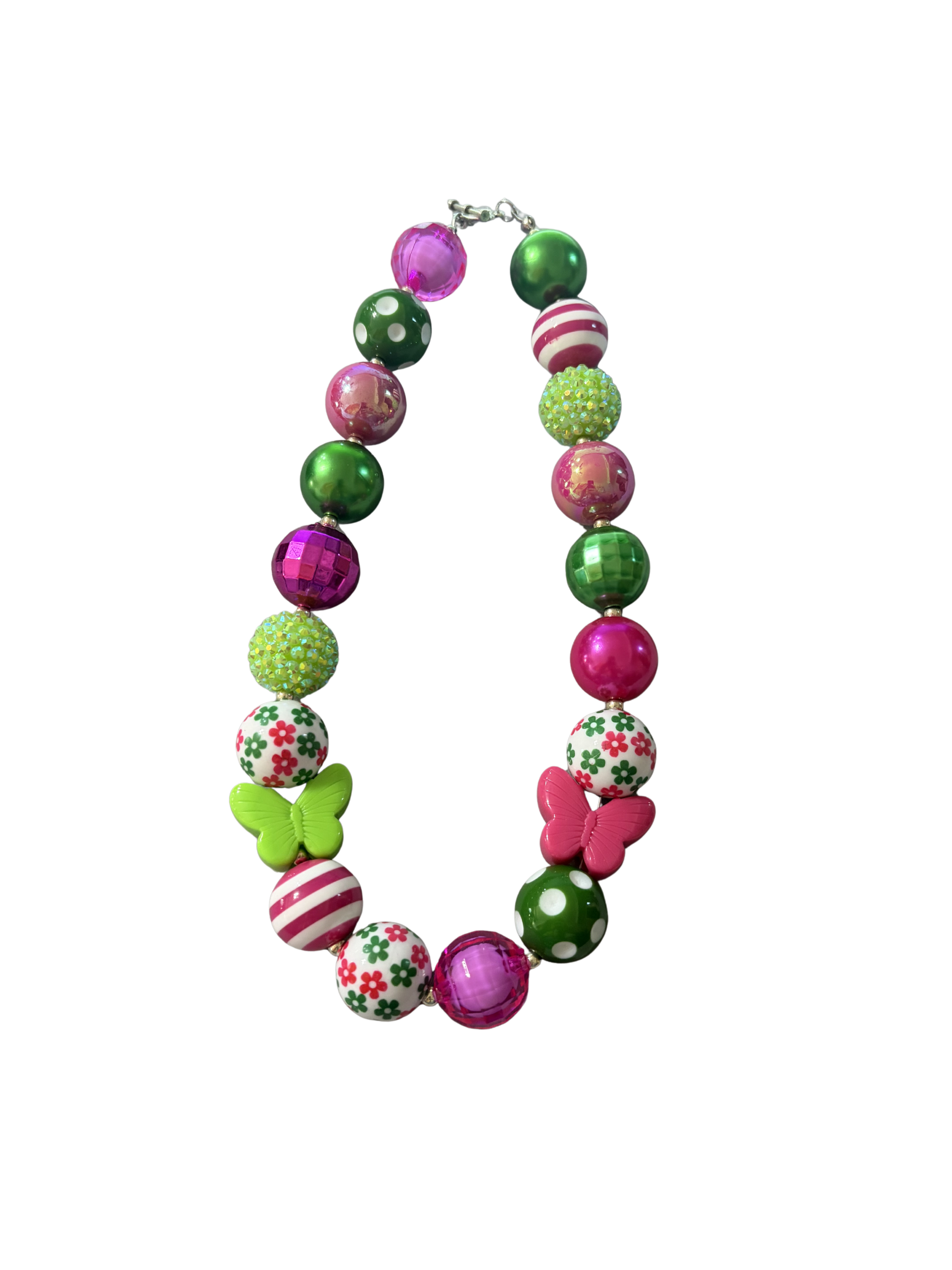 Garden Party Bubblegum Bead 18" Necklace
