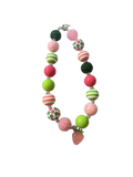 Strawberry Field Bubblegum Bead 16" Necklace